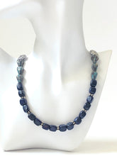 Load image into Gallery viewer, Lapis lazuli gemstone choker necklace, gift for her, anniversary gift