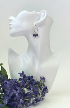 Load image into Gallery viewer, Sterling Silver And Amethyst Dangle Ear Rings