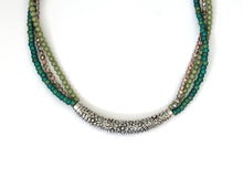 Load image into Gallery viewer, Multi-strand beaded choker necklace