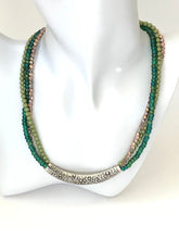 Load image into Gallery viewer, Multi-strand beaded choker necklace