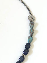 Load image into Gallery viewer, Lapis lazuli gemstone choker necklace, gift for her, anniversary gift