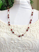 Load image into Gallery viewer, Imperial Jasper and Sterling Silver Marquis Link Necklace