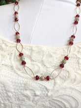 Load image into Gallery viewer, Imperial Jasper and Sterling Silver Marquis Link Necklace