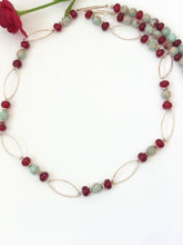 Load image into Gallery viewer, Imperial Jasper and Sterling Silver Marquis Link Necklace
