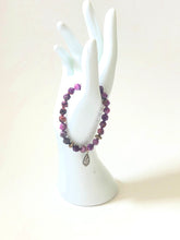 Load image into Gallery viewer, Beaded Lacey Agate Gemstone Stretch Bracelet For Women