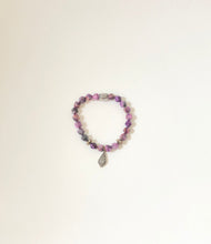 Load image into Gallery viewer, Beaded Lacey Agate Gemstone Stretch Bracelet For Women