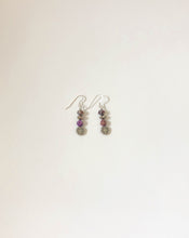 Load image into Gallery viewer, Purple Crazy Lace Agate Gemstone Dangle Ear Rings