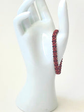 Load image into Gallery viewer, Red And Gold Crystal Beaded Bracelet With Magnetic Clasp