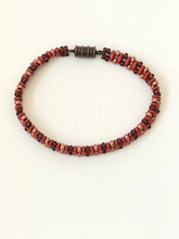 Load image into Gallery viewer, Red And Gold Crystal Beaded Bracelet With Magnetic Clasp