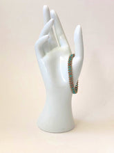 Load image into Gallery viewer, Blue Crystal Woven Beaded Bracelet With Magnetic Clasp