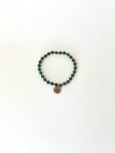 Load image into Gallery viewer, Emerald Green Beaded Crystal Charm Bracelet