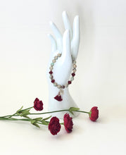 Load image into Gallery viewer, Imperial Jasper Gemstone Tasseled Bracelet With Sterling Silver Charm