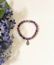Load image into Gallery viewer, Beaded Lacey Agate Gemstone Stretch Bracelet For Women