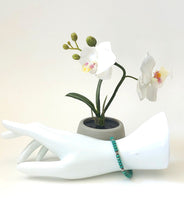 Load image into Gallery viewer, Faceted Aqua Blue Crystal And Silver Bracelet