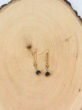 Load image into Gallery viewer, Gold Chain and Round Jasper Dangle Earrings
