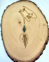 Load image into Gallery viewer, Statement Long Necklace With A Tibetan Style Inlaid Bead and Jasper Pendant Necklace
