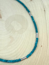 Load image into Gallery viewer, Aqua Jade and Silver Plated Beaded Choker Necklace
