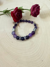 Load image into Gallery viewer, Amethyst Gemstone Stretch Bracelet
