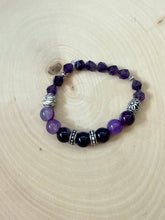 Load image into Gallery viewer, Amethyst Gemstone Stretch Bracelet
