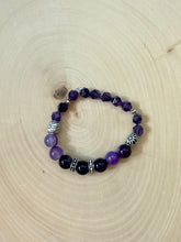 Load image into Gallery viewer, Amethyst Gemstone Stretch Bracelet
