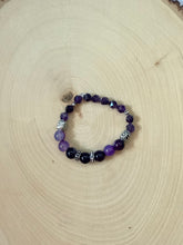 Load image into Gallery viewer, Amethyst Gemstone Stretch Bracelet
