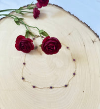 Load image into Gallery viewer, Beaded Ruby Chain Choker Necklace
