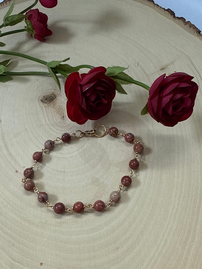 Wire Wrapped Jasper Bracelet