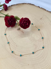 Load image into Gallery viewer, Beaded Turquoise Chain Choker Necklace
