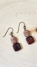 Load image into Gallery viewer, Red Jasper And Copper Dangle Earrings
