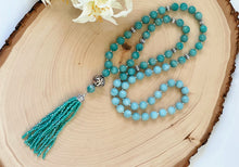 Load image into Gallery viewer, Amazonite Beaded Tassel Mala Necklace

