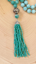 Load image into Gallery viewer, Amazonite Beaded Tassel Mala Necklace
