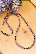 Load image into Gallery viewer, Amethyst Rice Bead Long Necklace
