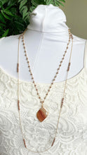 Load image into Gallery viewer, Multi strand moonstone beaded chain necklace
