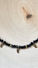 Load image into Gallery viewer, Black Onyx and Brass Choker Necklace
