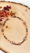 Load image into Gallery viewer, Orange Japser, Carnelian and Copper Choker Necklace
