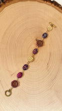 Load image into Gallery viewer, Purple Imperial Jasper Clasp Bracelet
