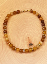 Load image into Gallery viewer, Gold Agate Choker Necklace
