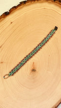 Load image into Gallery viewer, Aqua Woven Crystal Beaded Bracelet With Magnetic Clasp
