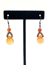 Load image into Gallery viewer, Tear Drop Carnelian Gemstone Dangle Earrings
