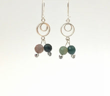 Load image into Gallery viewer, Fancy Jasper And Sterling Silver Beaded Ear Rings
