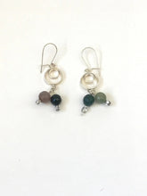 Load image into Gallery viewer, Fancy Jasper And Sterling Silver Beaded Ear Rings
