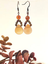 Load image into Gallery viewer, Tear Drop Carnelian Gemstone Dangle Earrings
