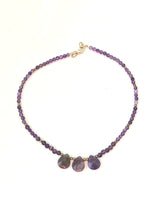 Load image into Gallery viewer, Genuine Amethyst Choker Necklace
