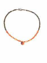 Load image into Gallery viewer, Carnelian Gemstone Beaded Choker Necklace
