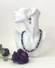 Load image into Gallery viewer, Black Lava And Silver Plated Beaded Choker Necklace
