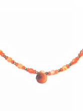 Load image into Gallery viewer, Carnelian Gemstone Beaded Choker Necklace
