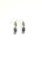 Load image into Gallery viewer, Sterling Silver Dangle Ear Rings With Jasper Gemstone

