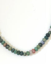Load image into Gallery viewer, Forest Green Jasper Gemstone Choker Necklace
