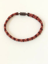 Load image into Gallery viewer, Red And Gold Crystal Beaded Bracelet With Magnetic Clasp
