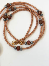 Load image into Gallery viewer, Gold Agate Gemstone Necklace With Tassel

